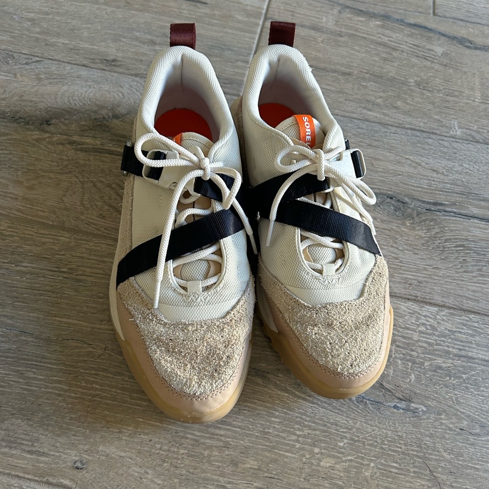 Sorel Cream and Orange Sneakers